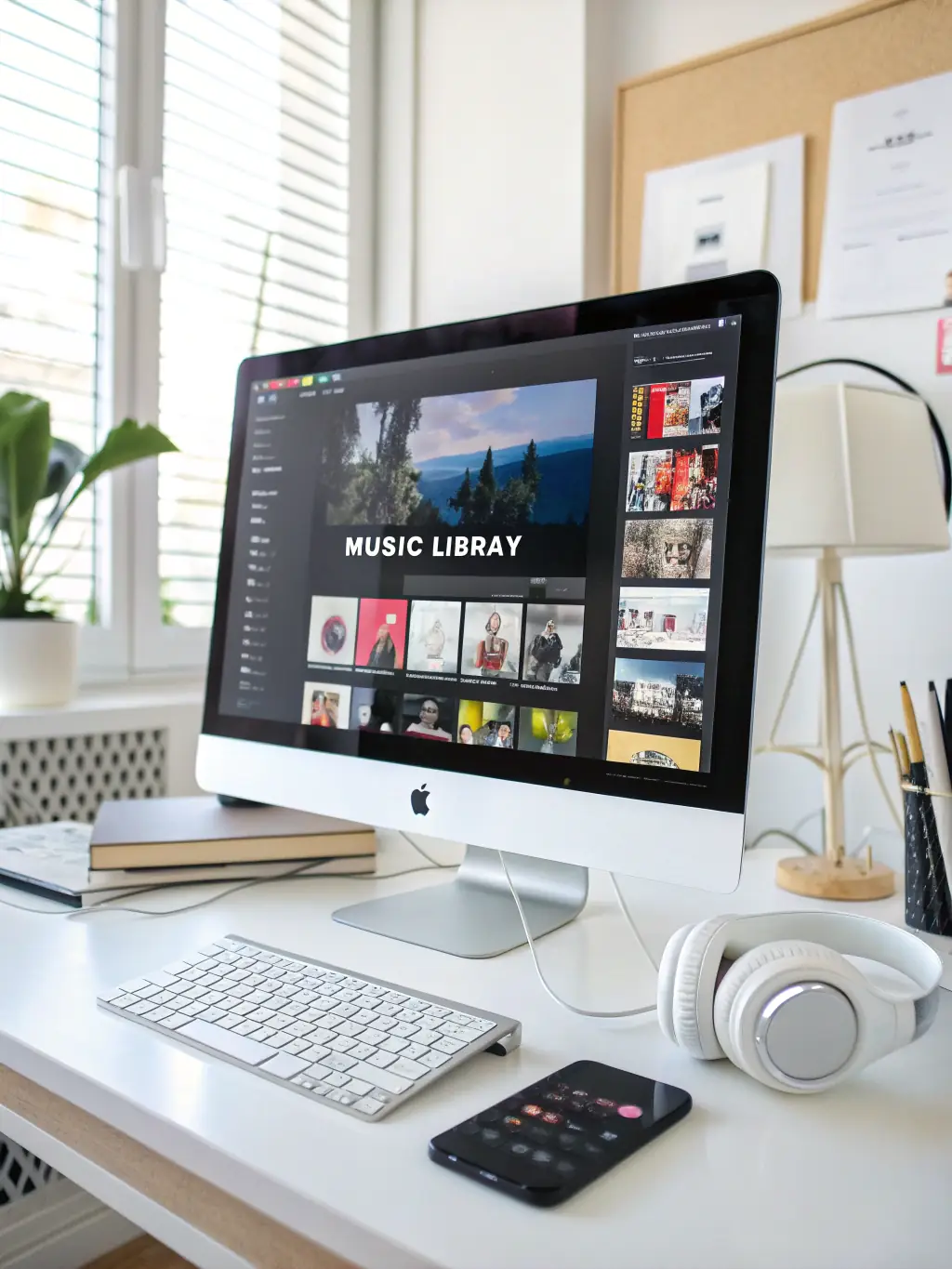 A digital interface showing various digital distribution platforms and social media channels, highlighting ILLUSION SONORE's support for digital promotion.